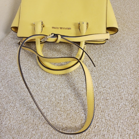 Michael Michael Kors Yellow Saffiano Leather Bag - Picture 7 of 7
